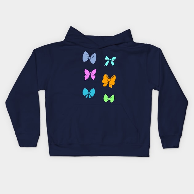 Bow Sticker Sheet Kids Hoodie by saradaboru